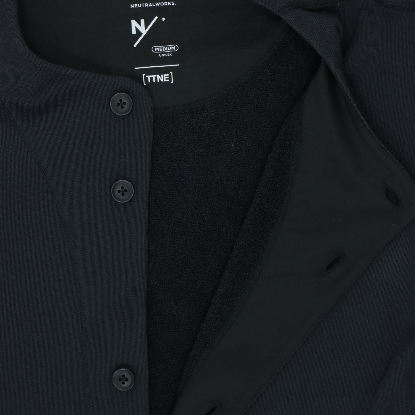 AFTWATER/ PILE CARDIGAN - Black