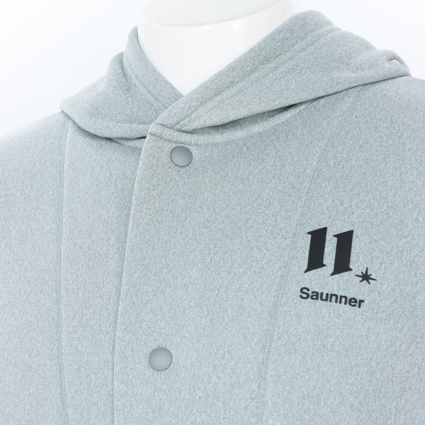 AFTWATER/ PILE HOODED PONCHO - Neutral Mix Gray