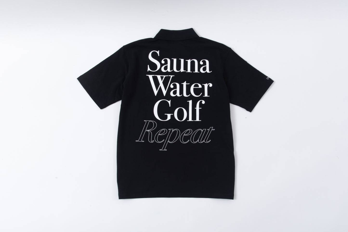 “Sauna Water Golf Repeat” Polo Shirts - Black