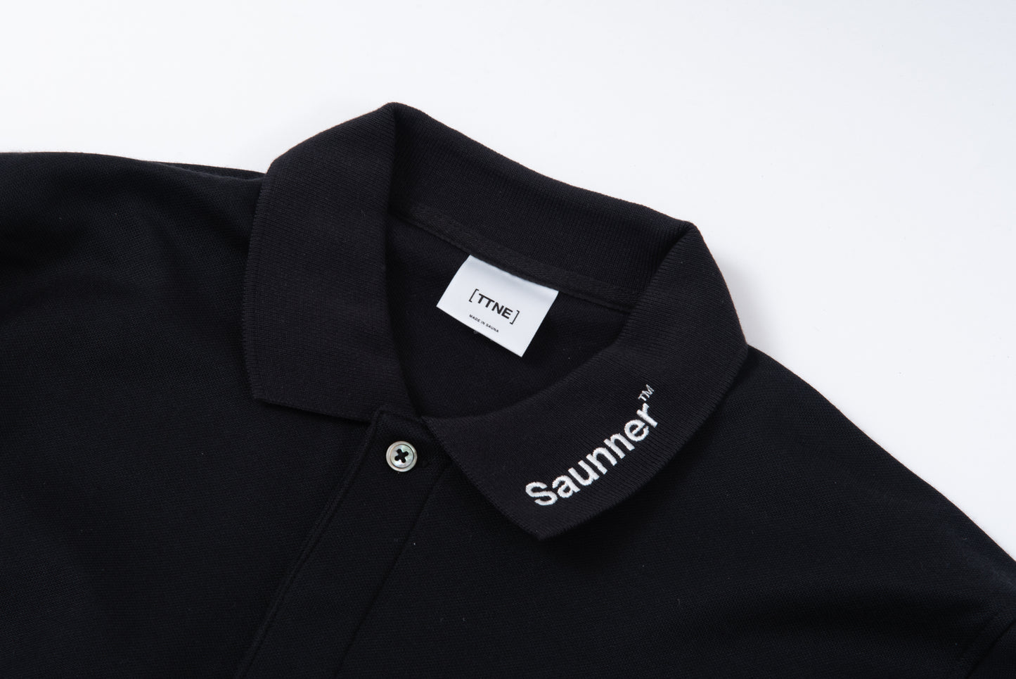 “Sauna Water Golf Repeat” Long Sleeve Polo Shirts - Black