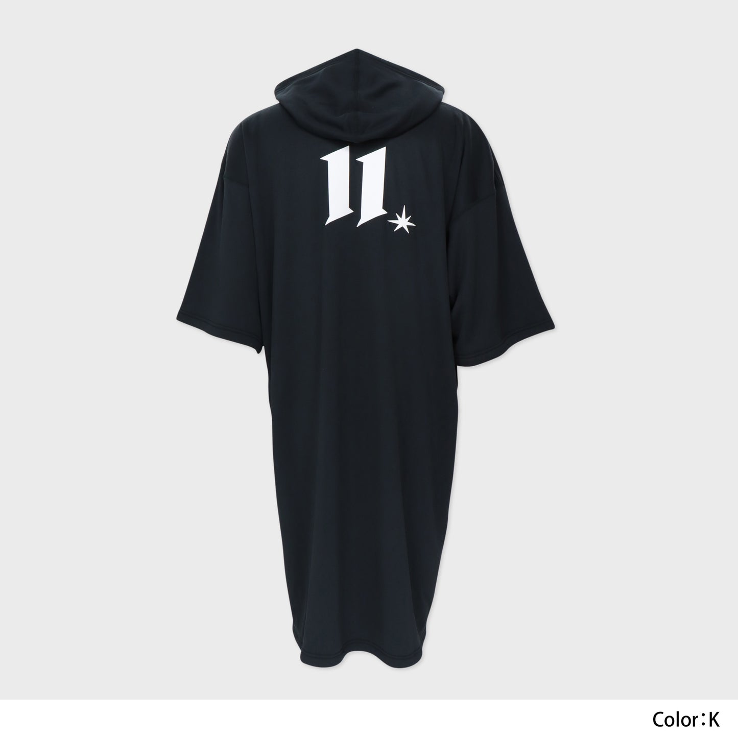 AFTWATER/ PILE HOODED PONCHO - Black