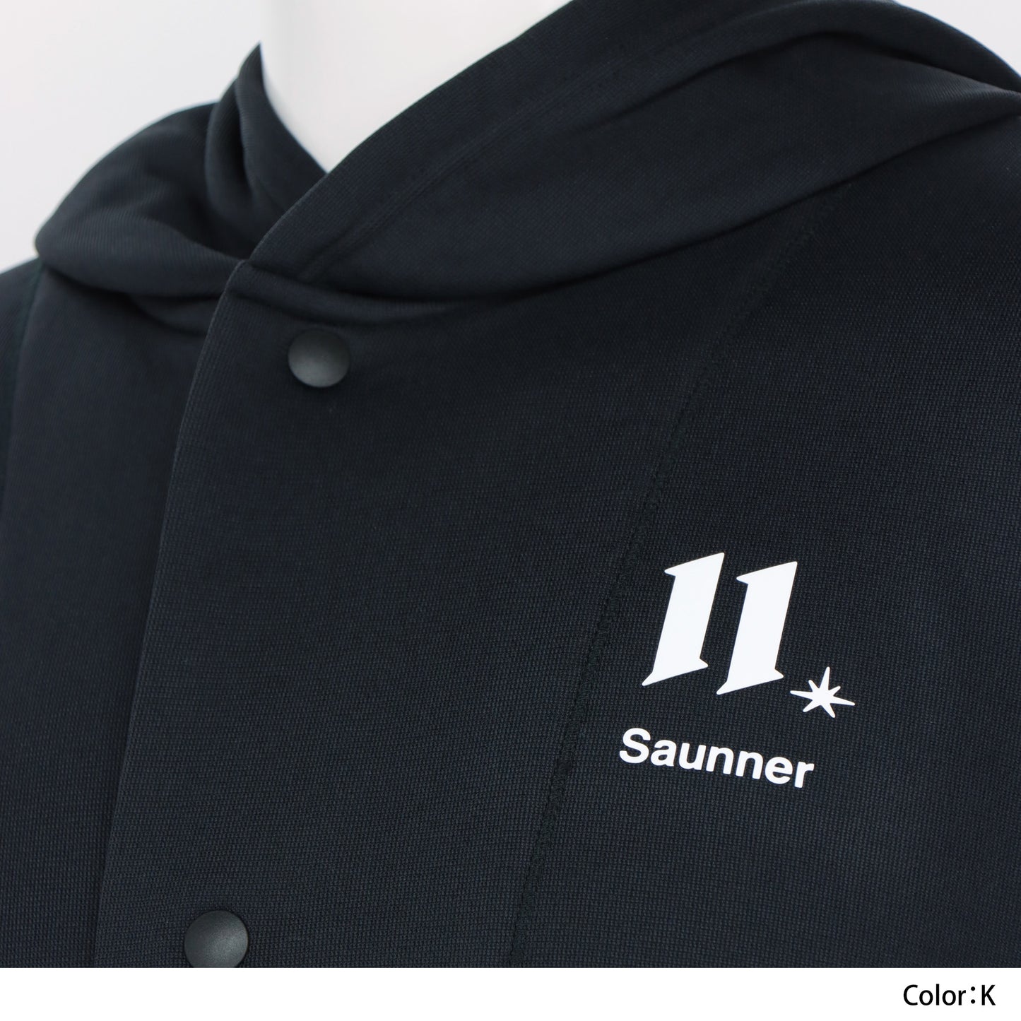 AFTWATER/ PILE HOODED PONCHO - Black