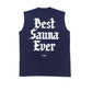 No-Sleeve Tee”Best Sauna Ever” - Navy