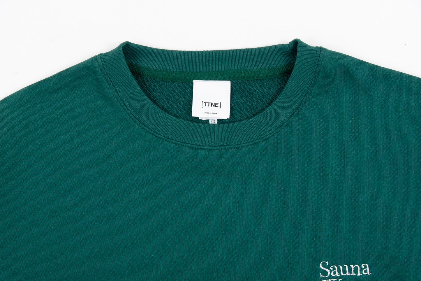 “SAUNA WATER WIND REPEAT”Crewneck Sweatshirts - Deep Green