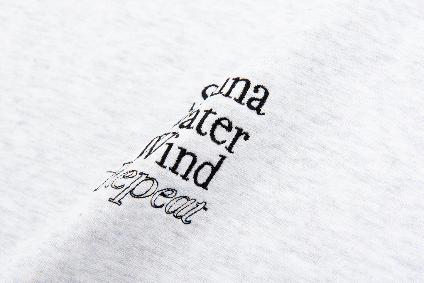 “SAUNA WATER WIND REPEAT”Crewneck Sweatshirts - Ash