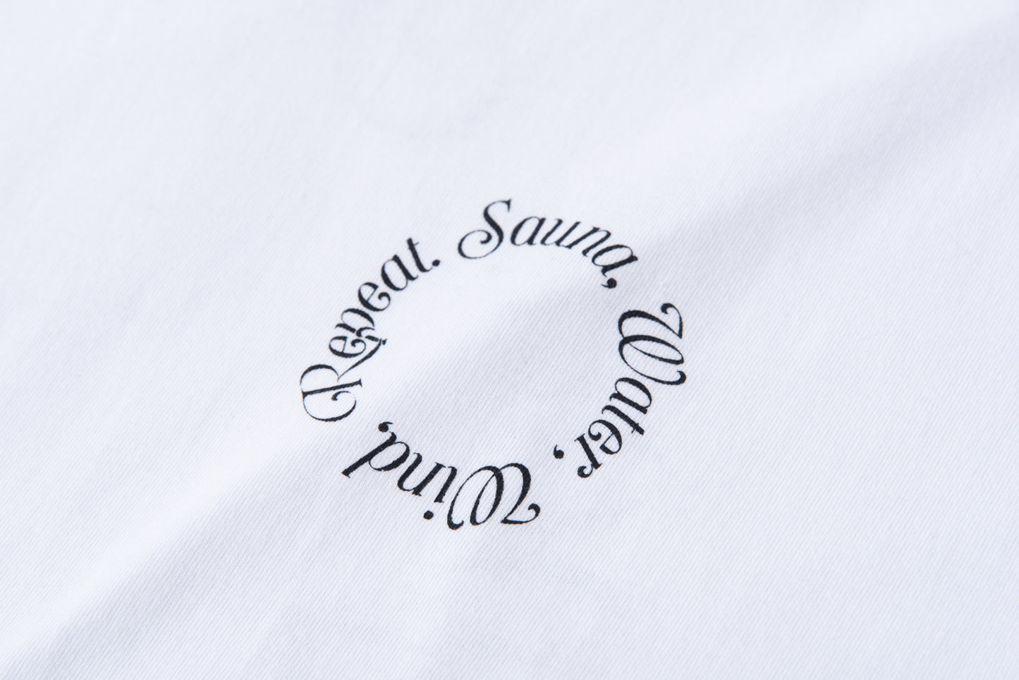 No-Sleeve Tee”Repeat” - White