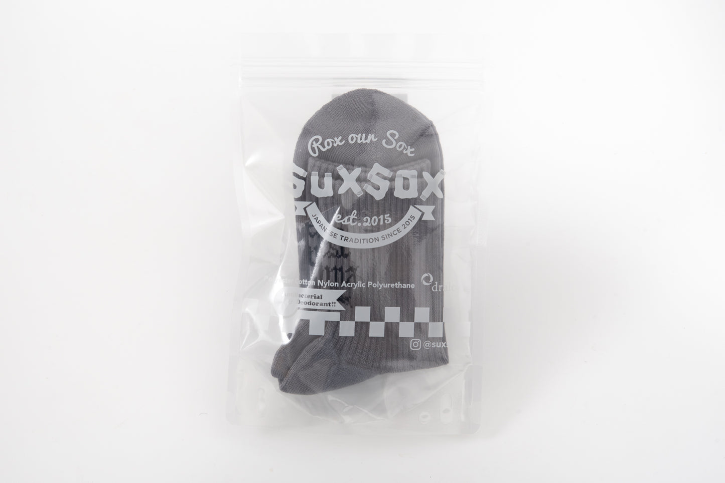SUX SOX × TTNE Middle-Cut Sox - GRAY