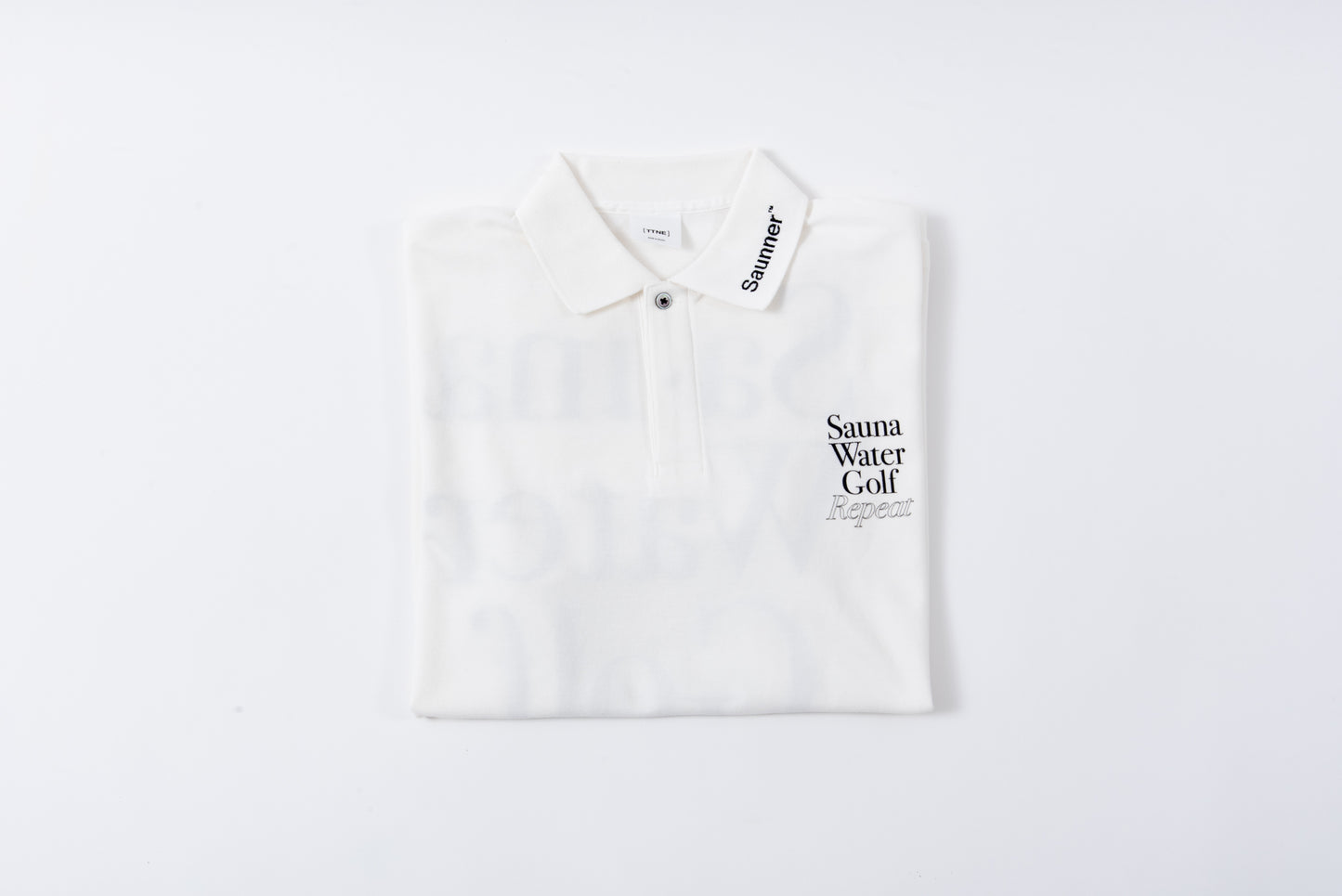 “Sauna Water Golf Repeat” Polo Shirts - White