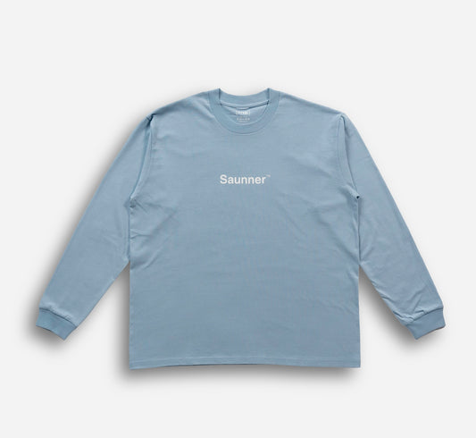 Saunner ™ Logo Long Sleeve Tee - Pale Blue