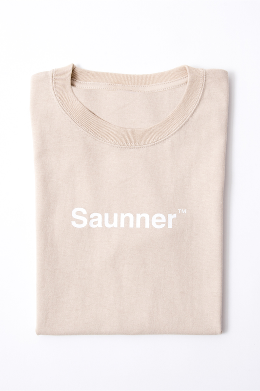 Saunner™️ Logo Tee for Kids - Beige