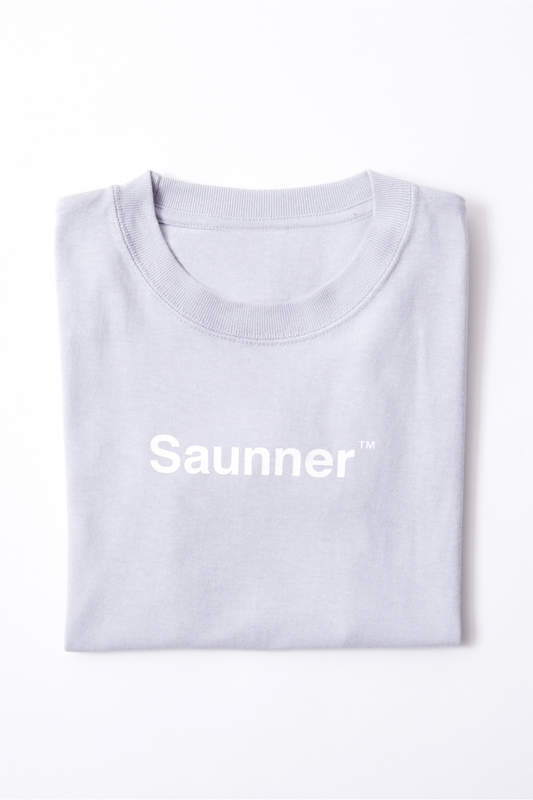 Saunner™️ Logo Tee for Kids - Light Gray