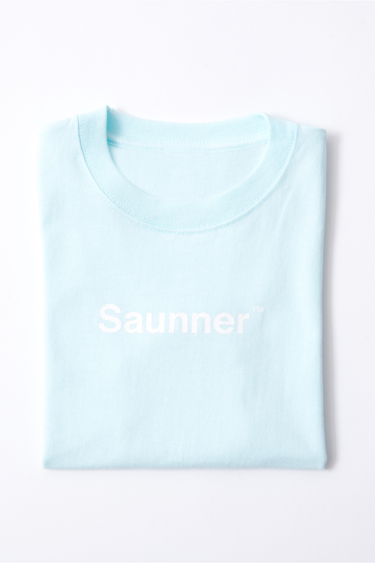 Saunner™️ Logo Tee for Kids - Mint Blue