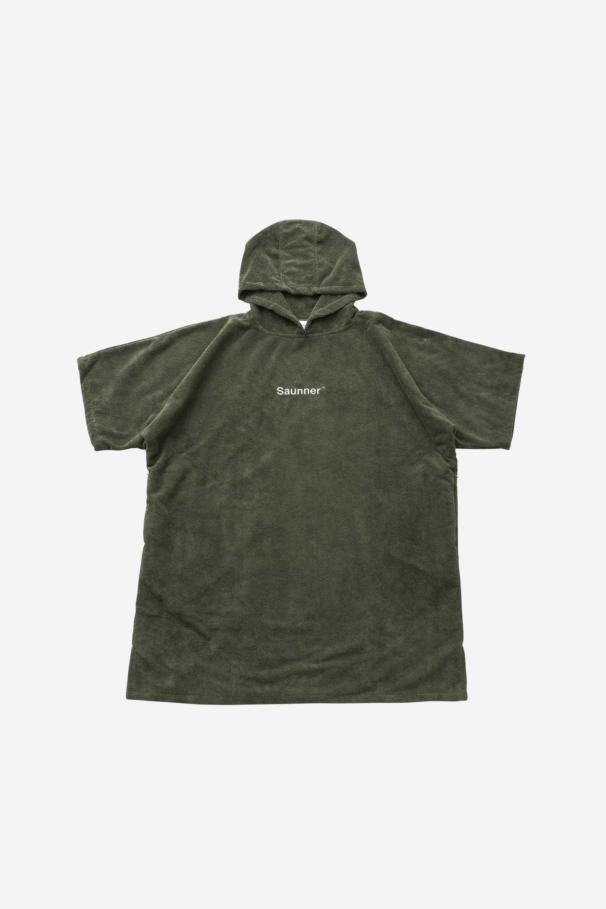 Saunner™️ Logo Hoodie Poncho Olive