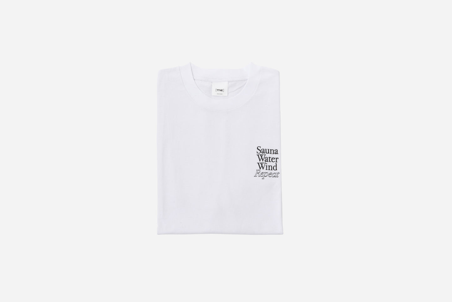 One-point Logo Tee"Repeat" White-Black