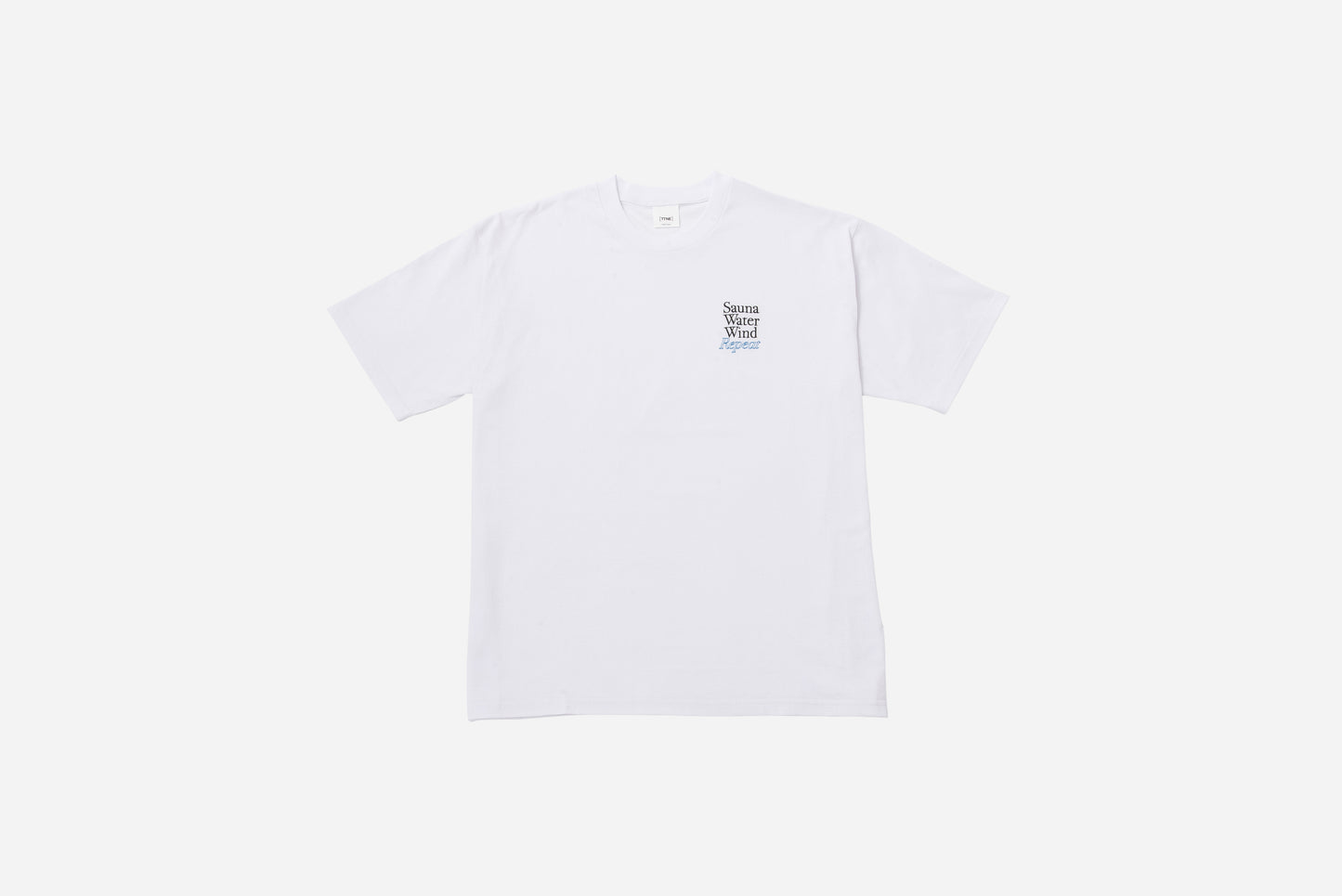 One-point Logo Tee"Repeat" White-Blue