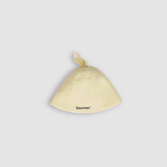 Saunner™️ Logo Sauna Hat For Kids - White