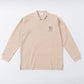 “Sauna Water Golf Repeat” Long Sleeve Polo Shirts - Beige