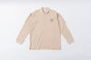 “Sauna Water Golf Repeat” Long Sleeve Polo Shirts - Beige