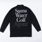 “Sauna Water Golf Repeat” Long Sleeve Polo Shirts - Black