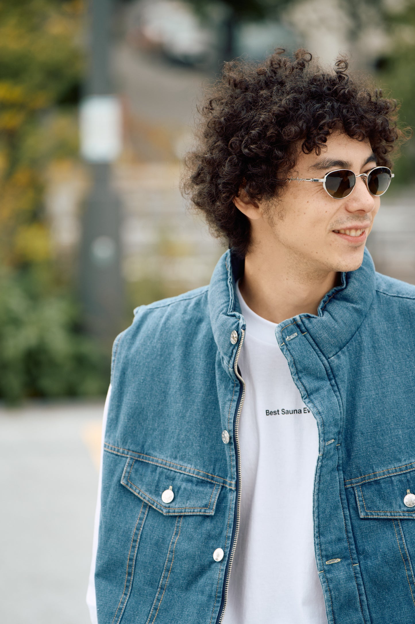 Best Sauna Ever Small Logo Long-Sleeve Tee