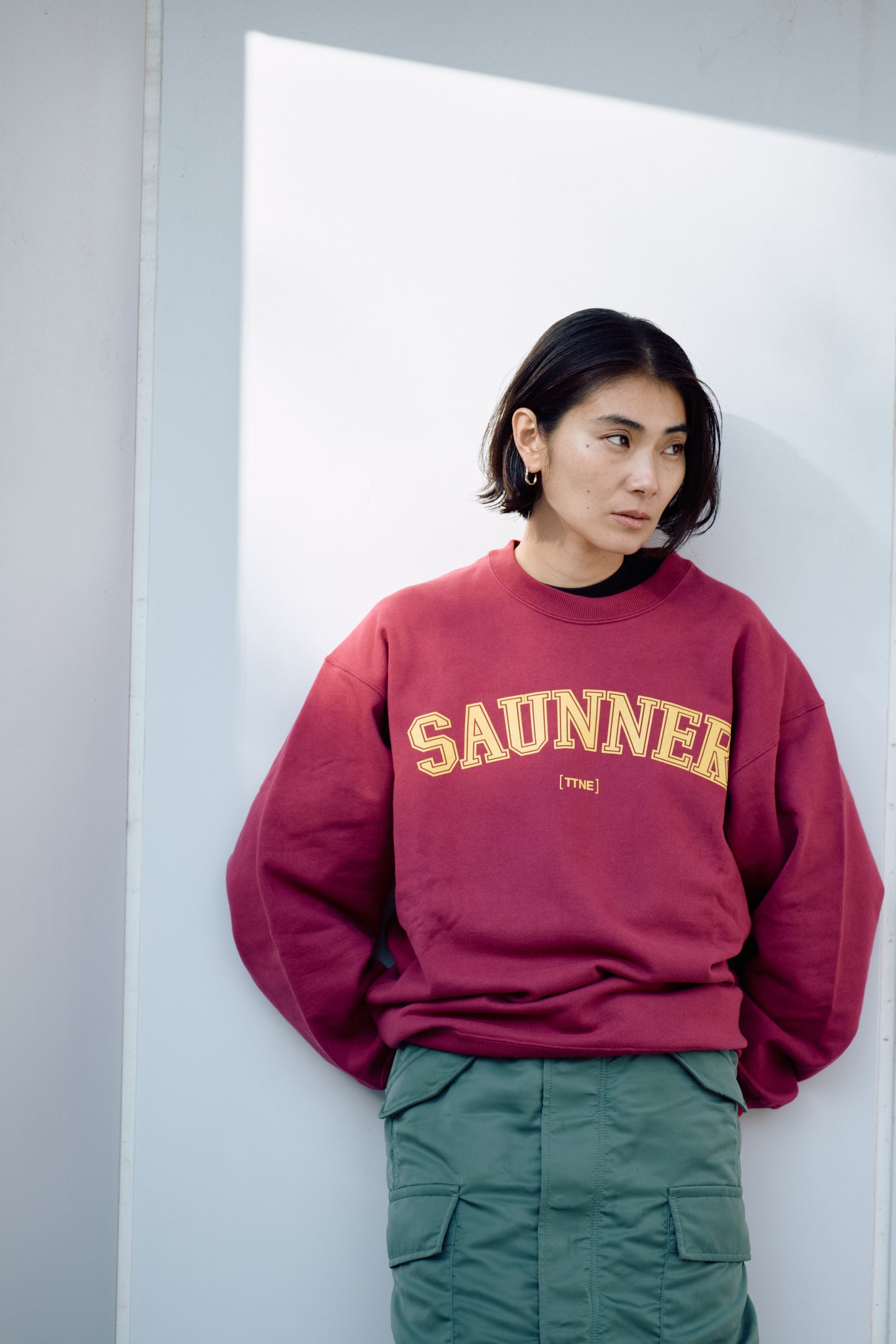 ［TTNE］Saunner College Crew Neck Sweatshirt