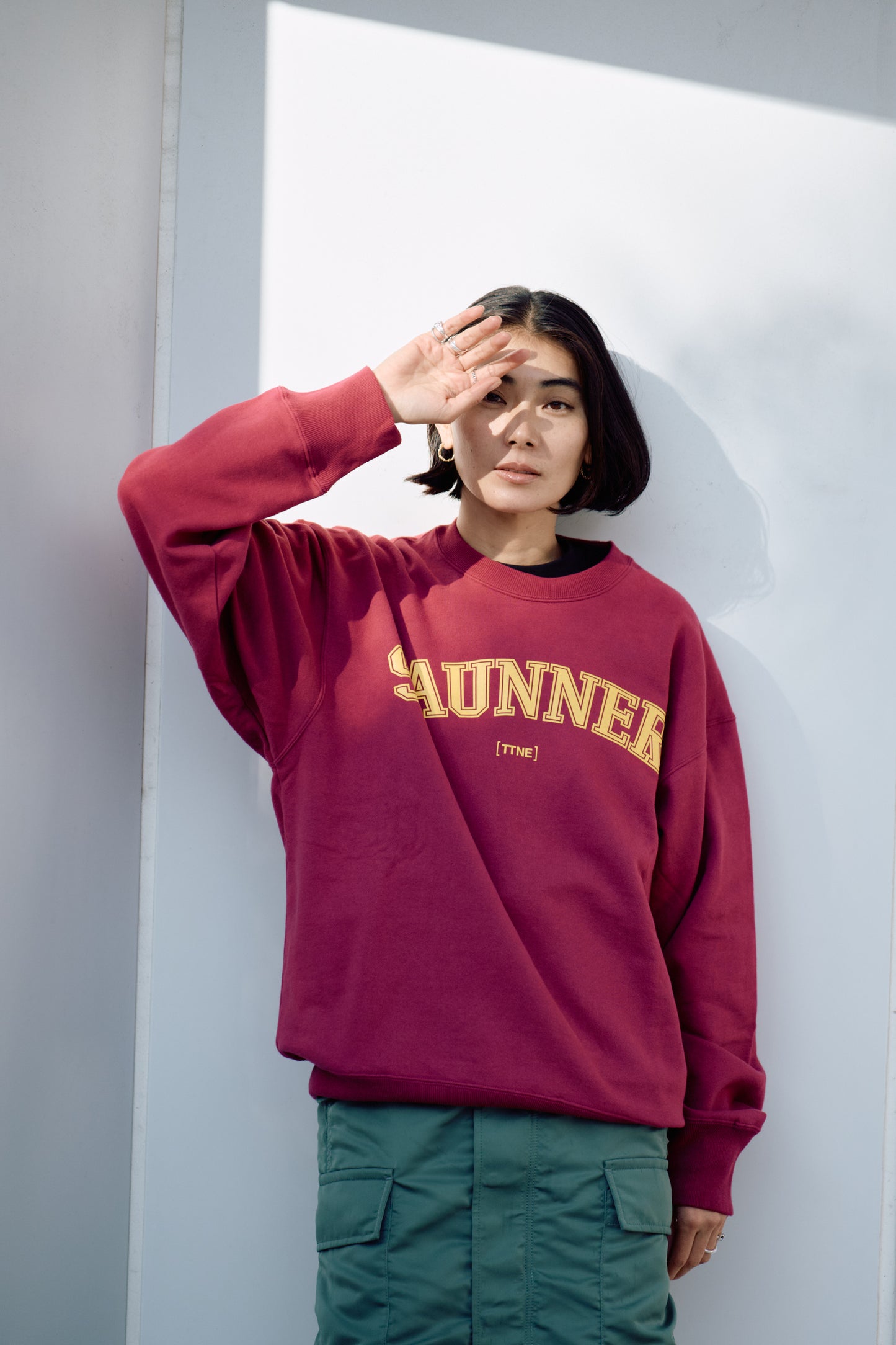 ［TTNE］Saunner College Crew Neck Sweatshirt