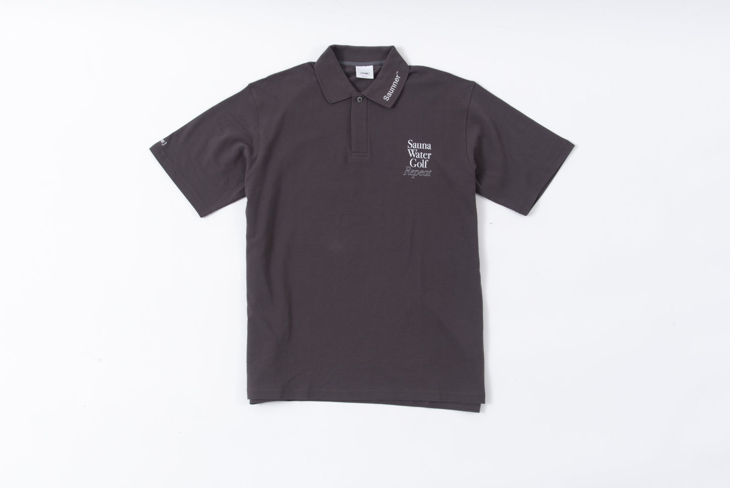 “Sauna Water Golf Repeat” Polo Shirts - Gray