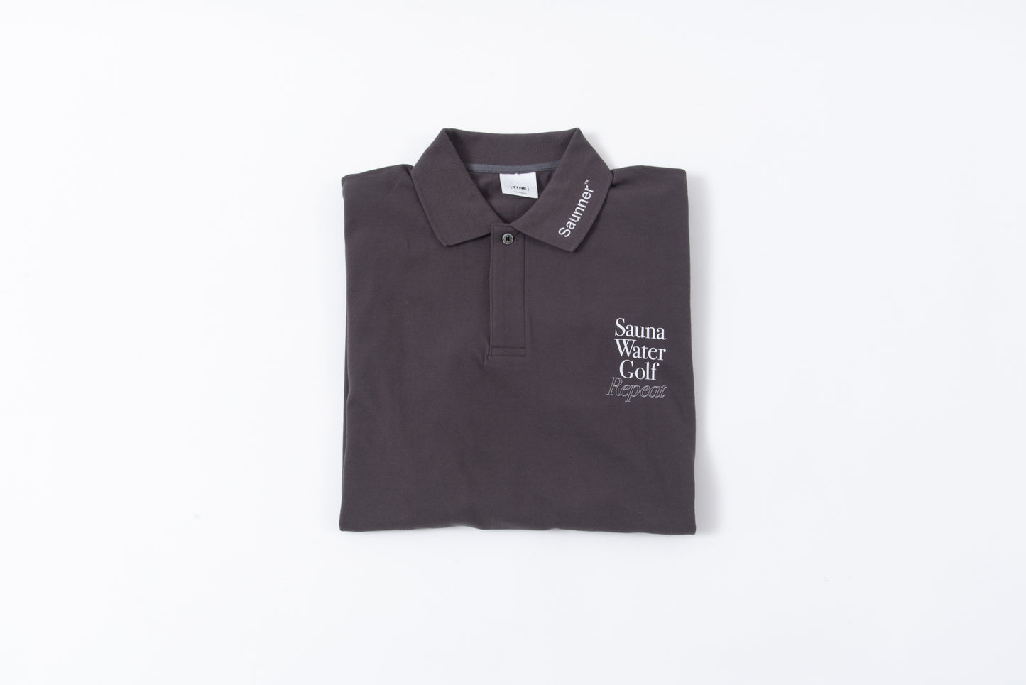 “Sauna Water Golf Repeat” Polo Shirts - Gray