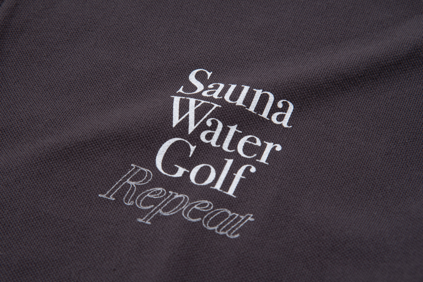 “Sauna Water Golf Repeat” Polo Shirts - Gray