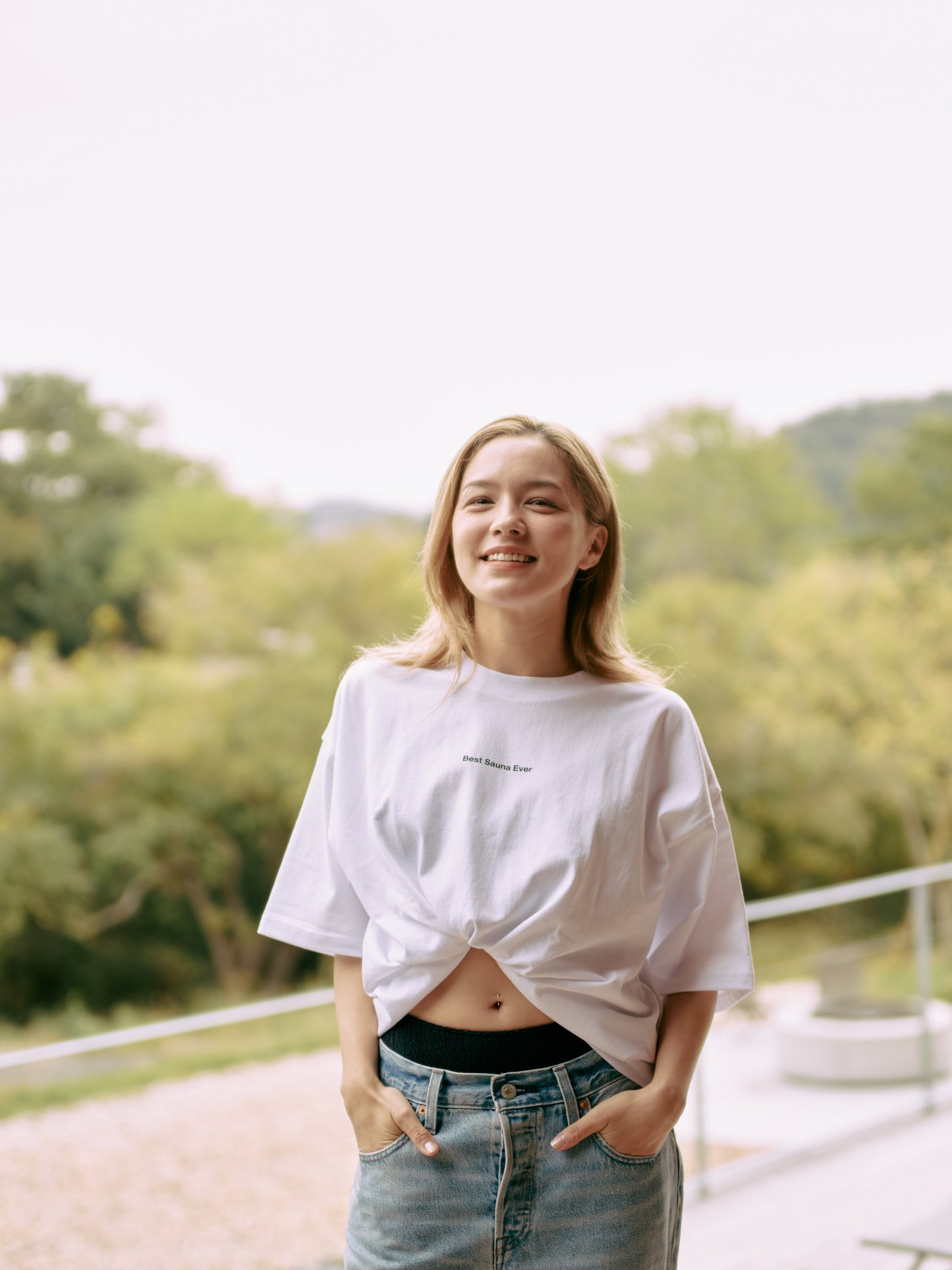 Best Sauna Ever Small Logo Tee