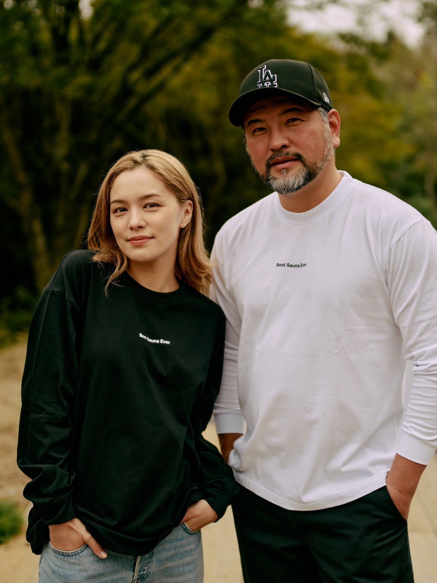 Best Sauna Ever Small Logo Long-Sleeve Tee