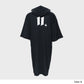 AFTWATER/ PILE HOODED PONCHO - Black