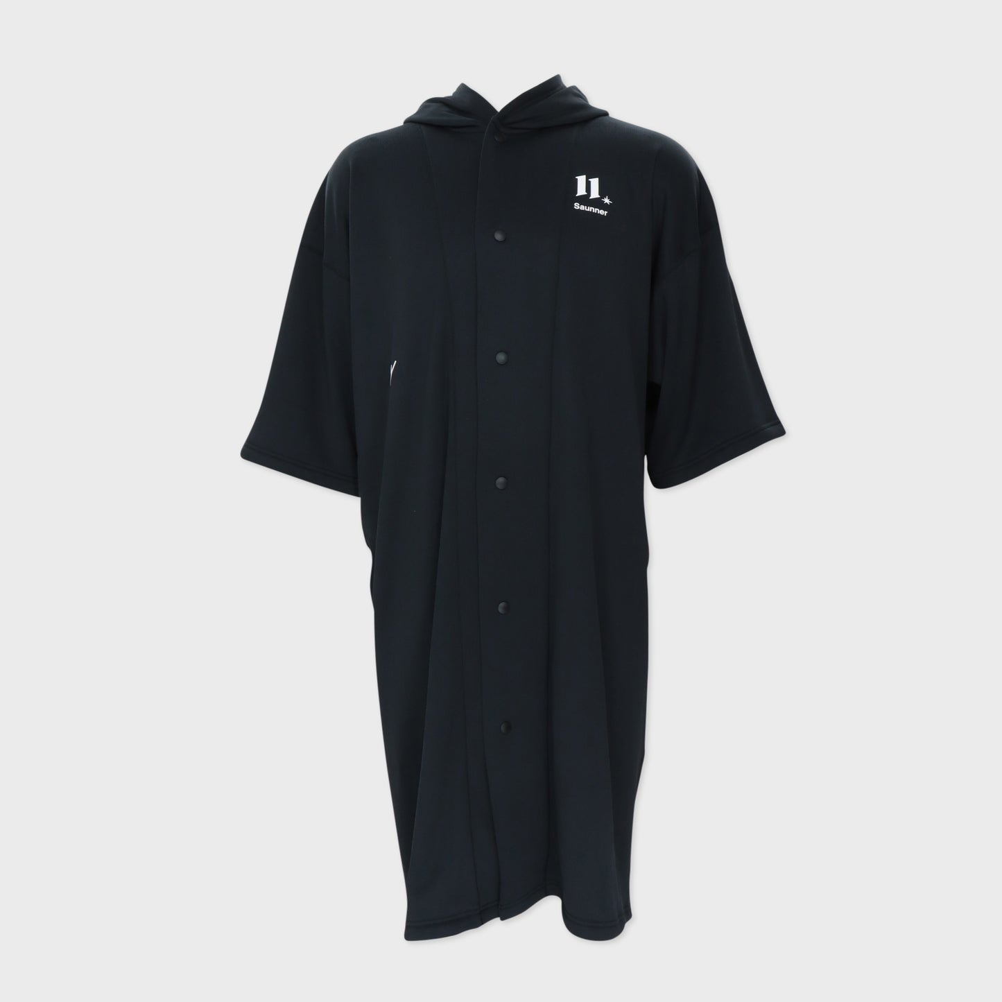 AFTWATER/ PILE HOODED PONCHO - Black