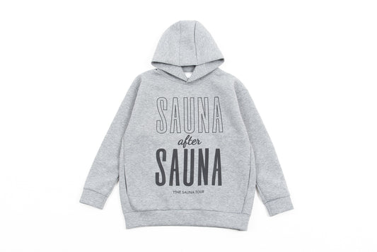 SAUNA after SAUNA Logo Hooded Sweatshirts - Gray