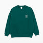 “SAUNA WATER WIND REPEAT”Crewneck Sweatshirts - Deep Green