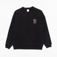 “SAUNA WATER WIND REPEAT”Crewneck Sweatshirts - Black