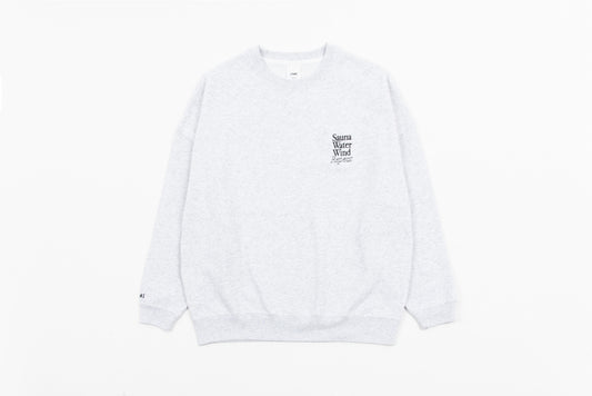 “SAUNA WATER WIND REPEAT”Crewneck Sweatshirts - Ash