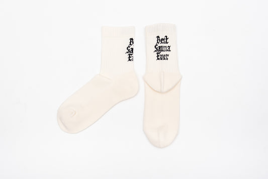 SUX SOX × TTNE Middle-Cut Sox - WHITE
