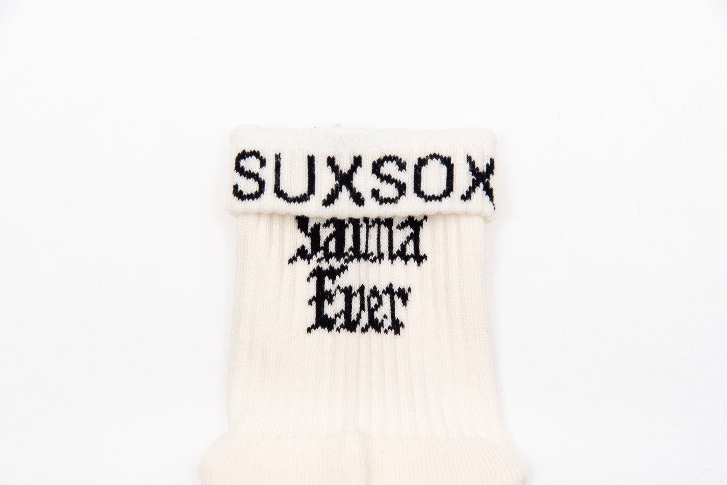 SUX SOX × TTNE Middle-Cut Sox - WHITE