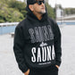 SAUNA after SAUNA Logo Hooded Sweatshirts - Black