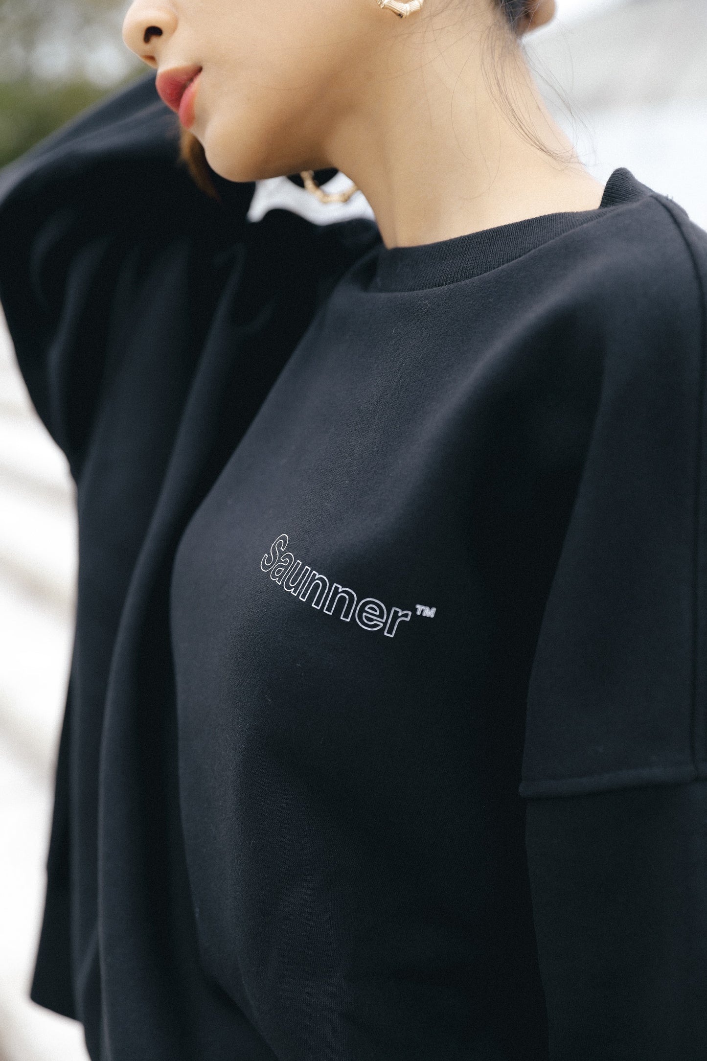 Saunner™️ Back to Black Crewneck Sweatshirt