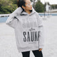 SAUNA after SAUNA Logo Hooded Sweatshirts - Gray
