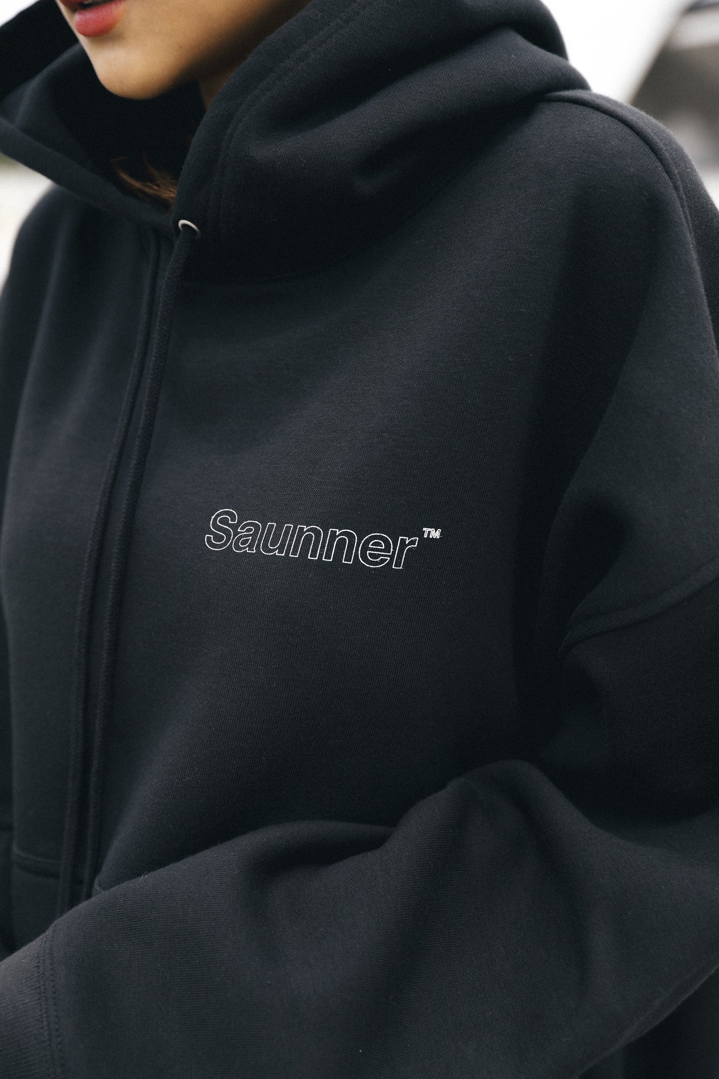 Saunner™️ Back to Black Hooded Sweatshirt