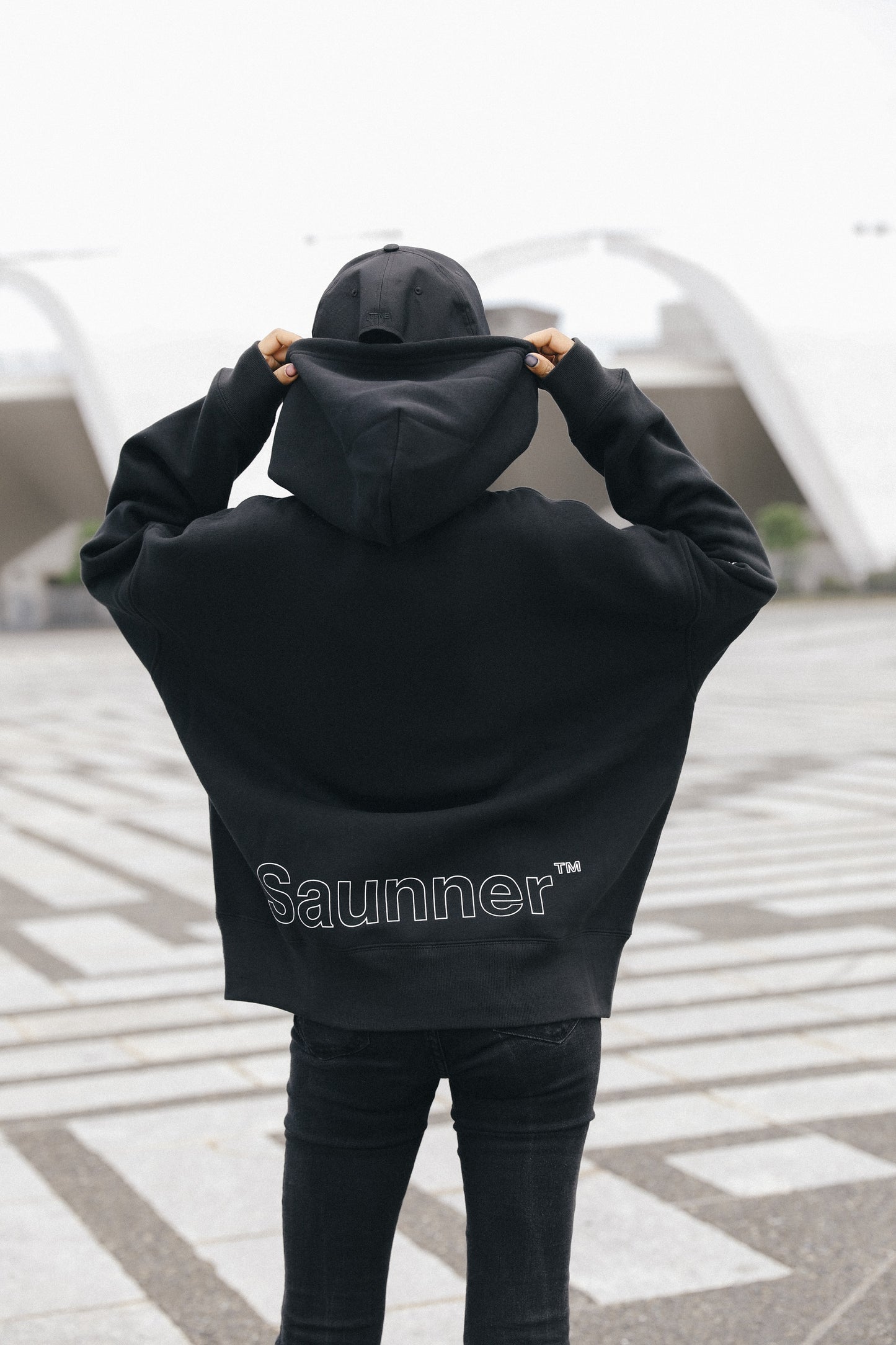 Saunner™️ Back to Black Hooded Sweatshirt