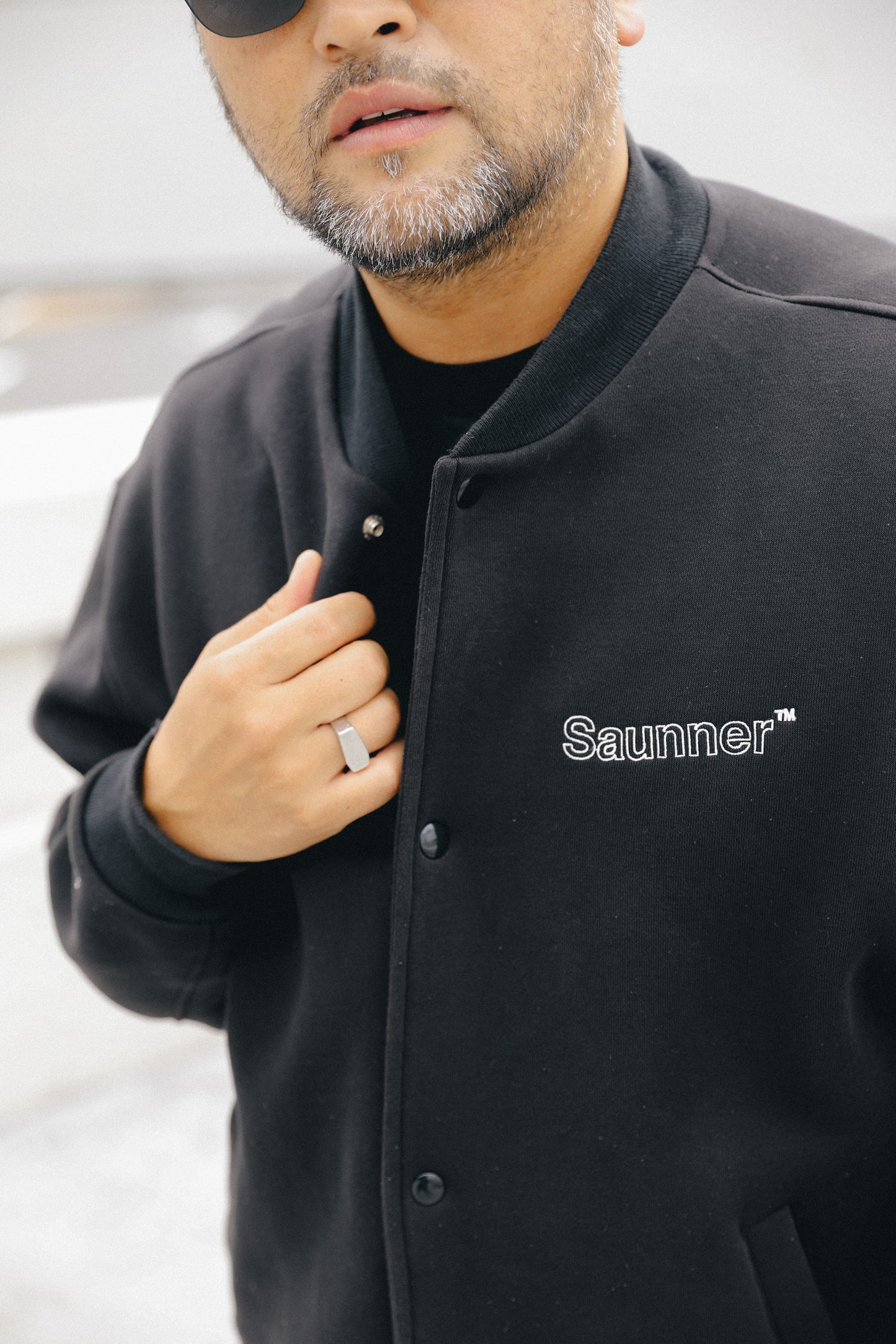 Saunner™️ Back to Black Sweat Snap Jacket