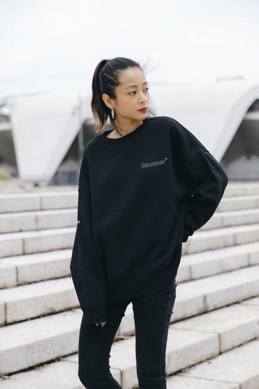 Saunner™️ Back to Black Crewneck Sweatshirt