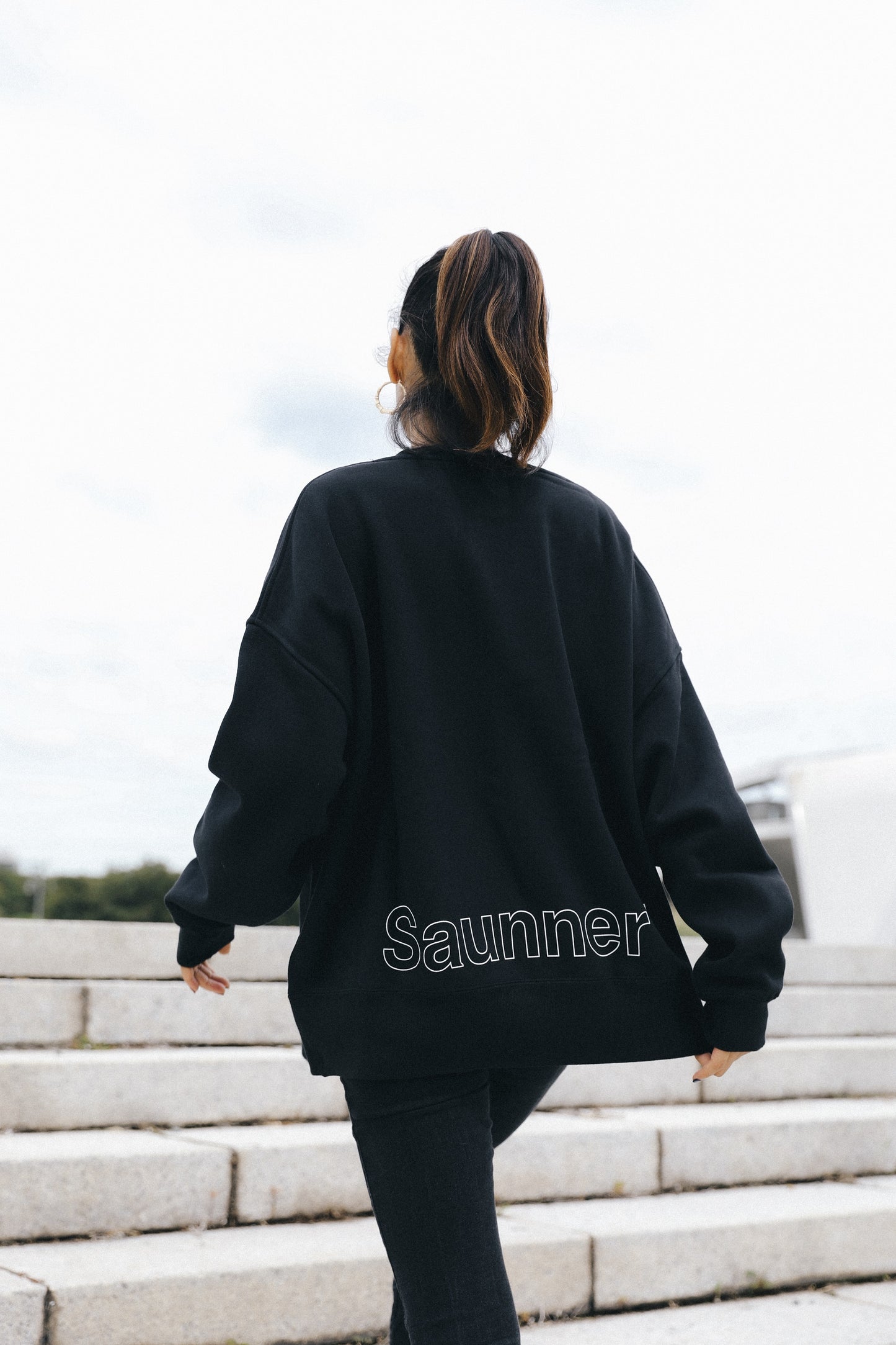 Saunner™️ Back to Black Crewneck Sweatshirt