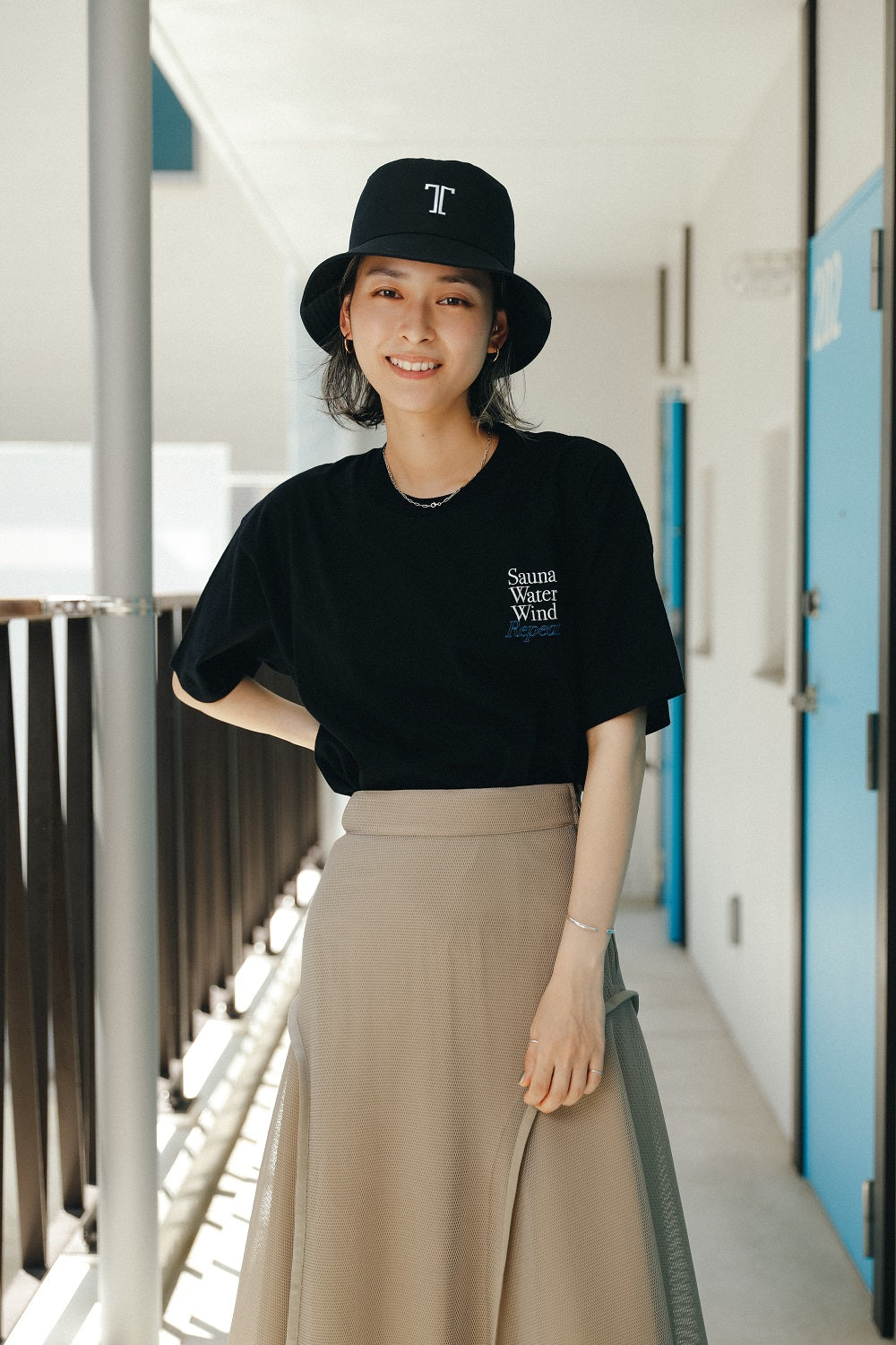 ［TTNE］T icon Bucket Sauna Hat - Black