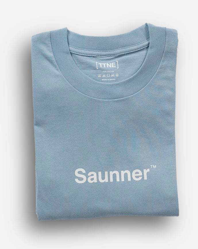 Saunner ™ Logo Long Sleeve Tee - Pale Blue