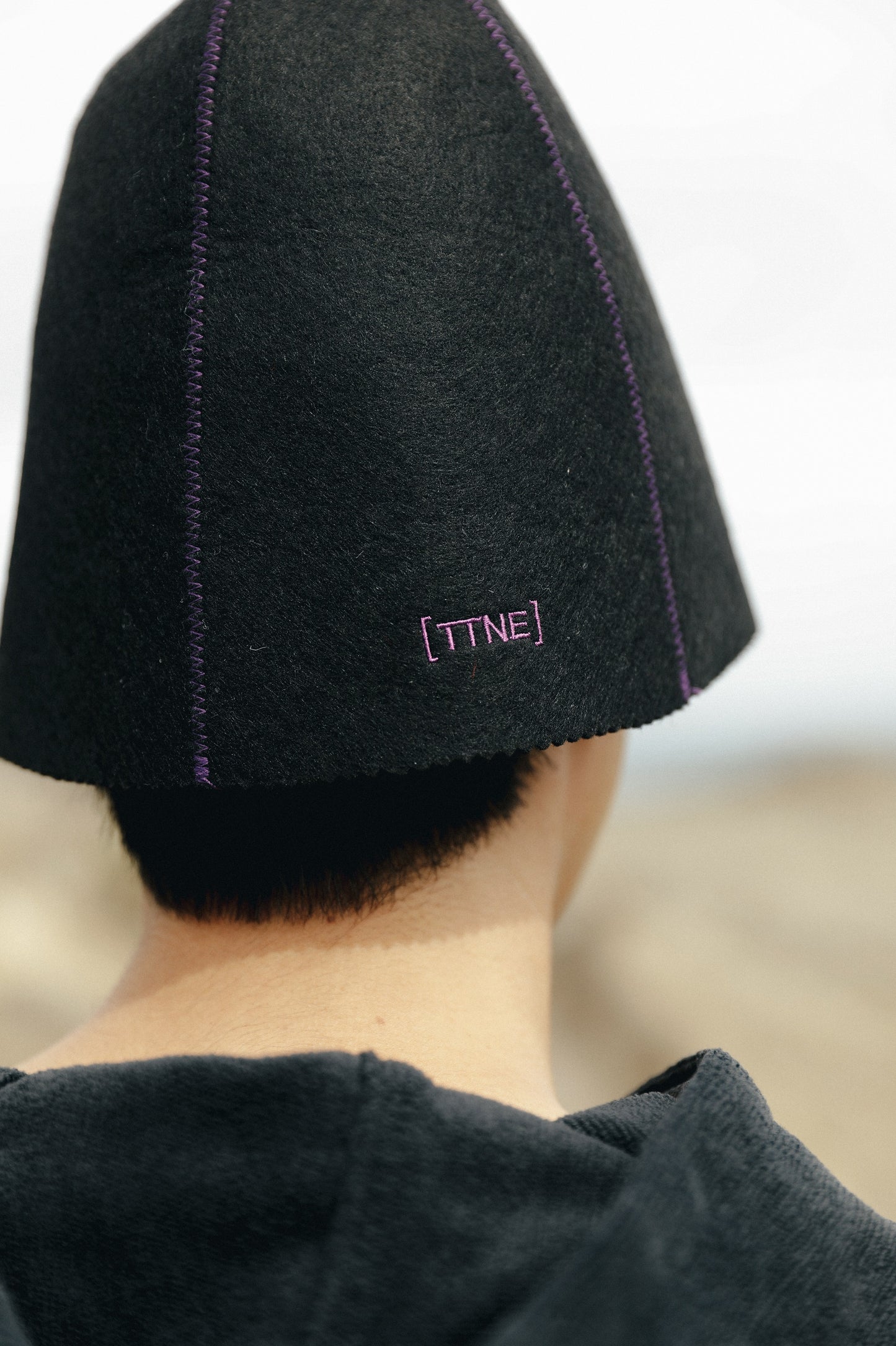 T icon Multi-Color Sauna Hat - Purple/Black